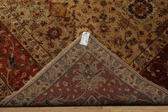 9x12 Brown, Rust, Beige Color Hand Knotted Agra Wool Traditional Oriental Rug