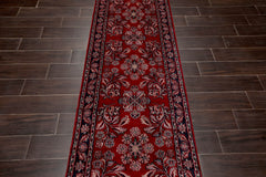 Palace Burgundy, Midnight Blue, Rose Color Hand Knotted Persian 100% Wool Traditional Oriental Rug