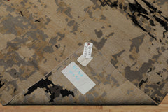 8x10 Beige, Aqua, Lime Color Hand Knotted Sherpa Wool & Bamboo Silk Modern Oriental Rug