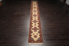 Palace Ivory, Burnt Orange, Blue Color Hand Knotted All-Over 100% Wool Traditional Oriental Rug