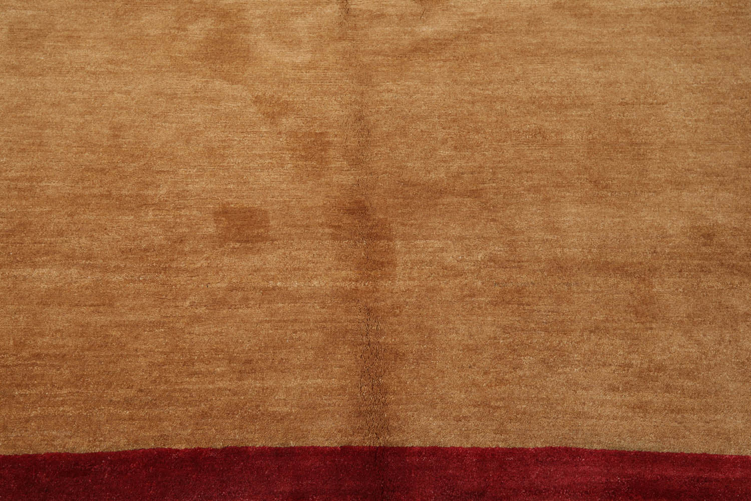 Square Gold, Red, Color Hand Knotted All-Over 100% Wool Modern Oriental Rug