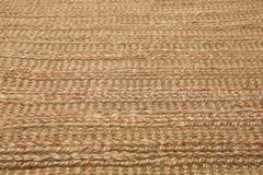 5x8 Tan, Green, Color Hand Knotted All-Over Jute & Rayon||Jute Traditional Oriental Rug