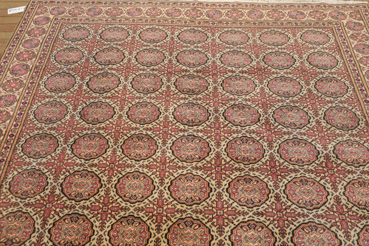 6x9 Beige, Rust, Chocolate Color Hand Knotted All-Over 100% Wool Traditional-Persian/Oriental Oriental Rug