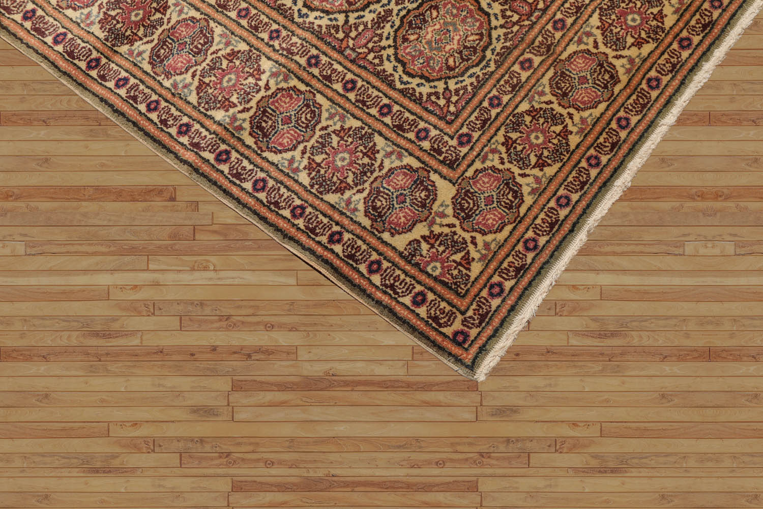 6x9 Beige, Rust, Chocolate Color Hand Knotted All-Over 100% Wool Traditional-Persian/Oriental Oriental Rug
