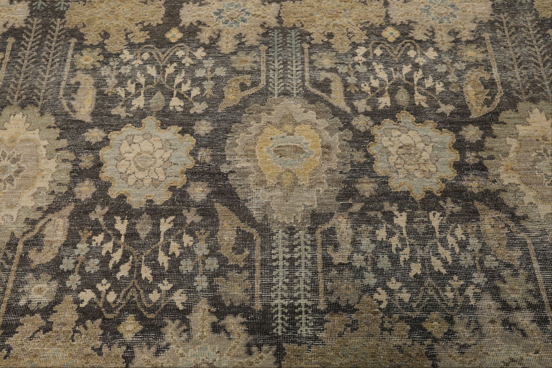 9x12 Gray, Beige, Tan Color Hand Knotted  Wool Transitional Oriental Rug