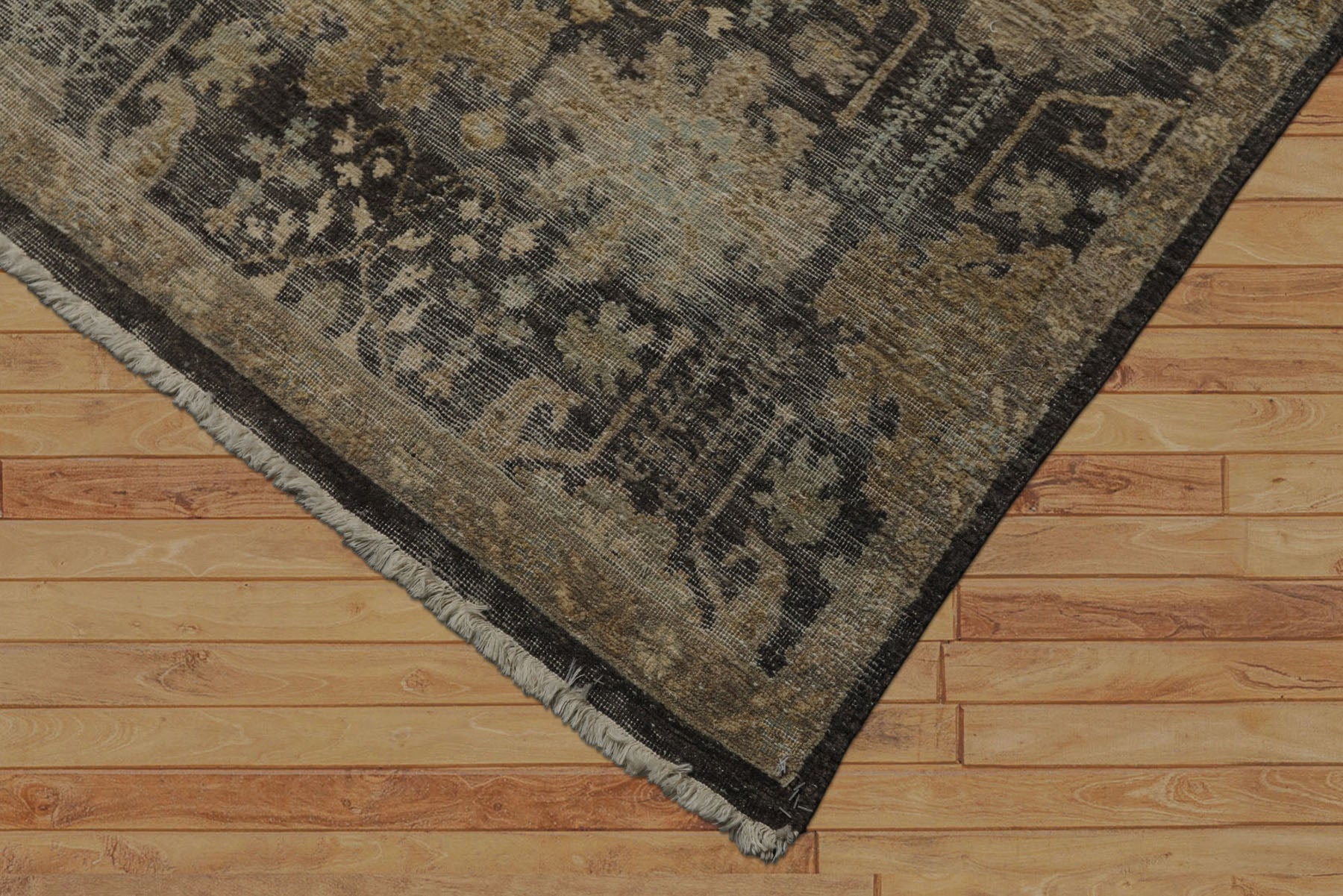 9x12 Gray, Beige, Tan Color Hand Knotted  Wool Transitional Oriental Rug
