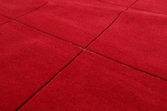 4x6 Red, Gold, Color Hand Knotted All-Over 100% Wool Traditional Oriental Rug