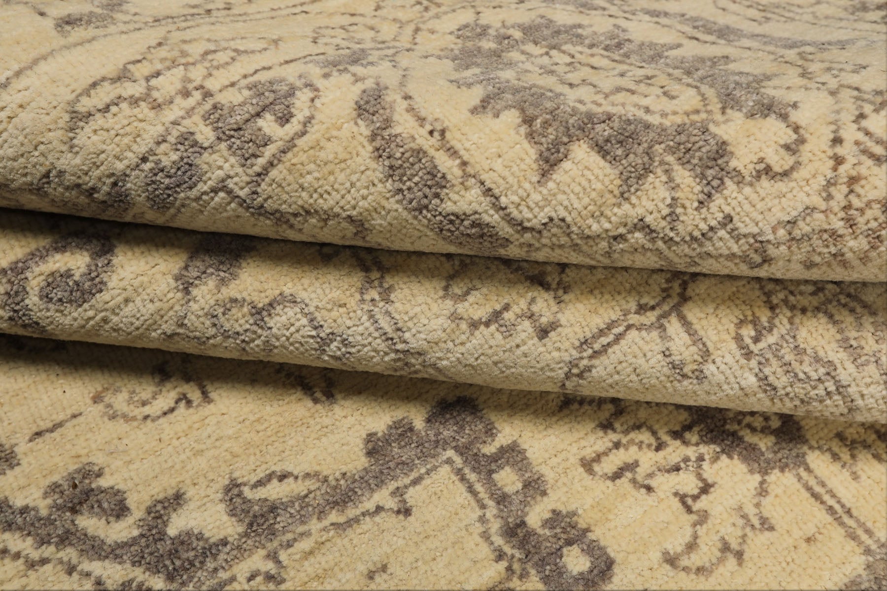 9x12 Beige, Taupe, Color Hand Knotted Peshawar Wool Transitional Oriental Rug
