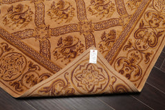 5x8 Caramel, Gold, Brown Color Hand Knotted All-Over 100% Wool Traditional Oriental Rug