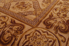 5x8 Caramel, Gold, Brown Color Hand Knotted All-Over 100% Wool Traditional Oriental Rug