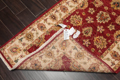 3x5 Rusty Red, Beige, Sage Color Hand Knotted All-Over 100% Wool Traditional Oriental Rug