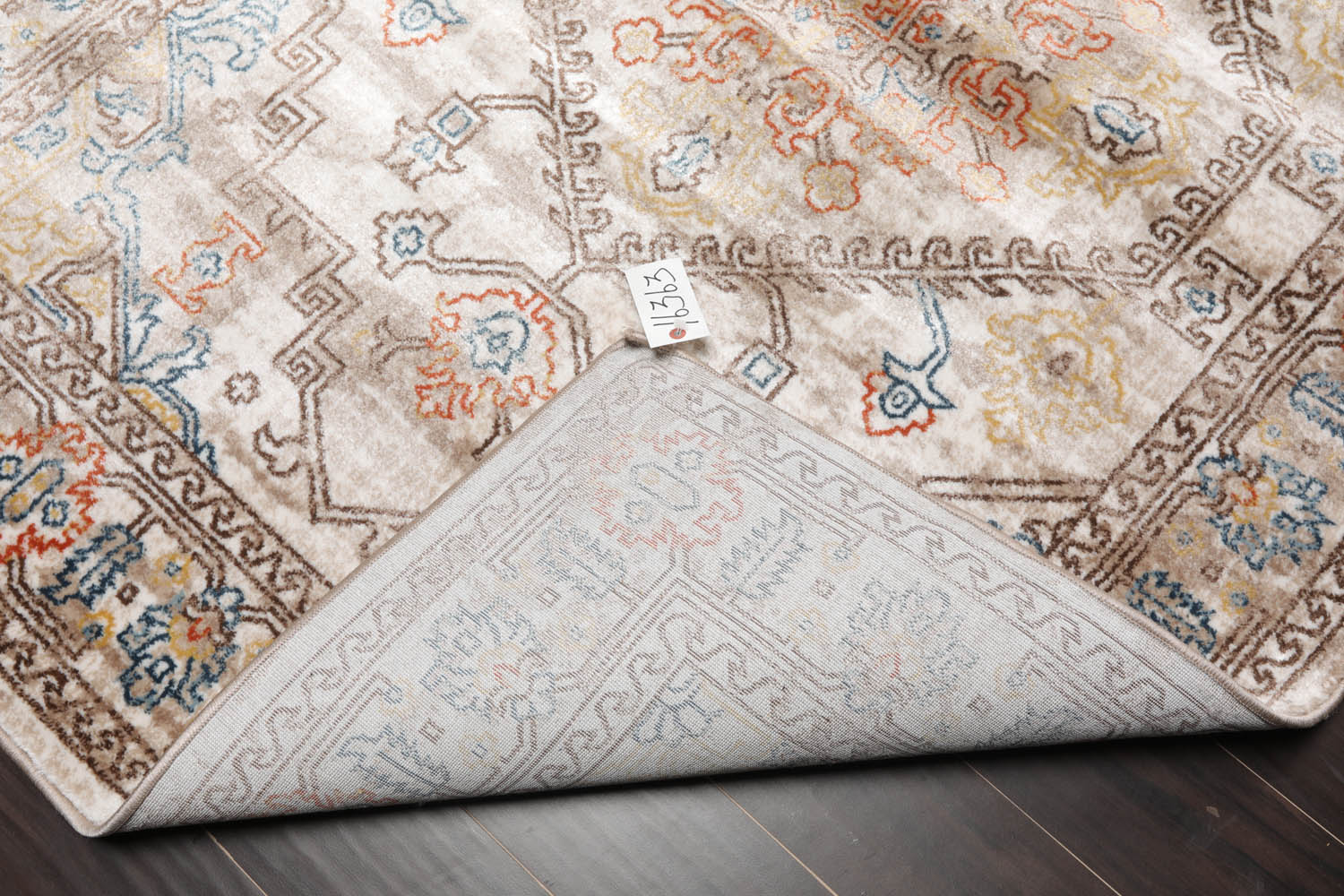 5x7 Beige, Taupe, Orange Color Machine Made All-Over 100% Polypropylene Transitional Oriental Rug