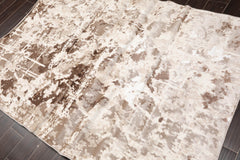 5x7 Ivory, Taupe, Brown Color Machine Made All-Over 100% Polypropylene Modern Oriental Rug
