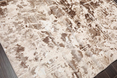 5x7 Ivory, Taupe, Brown Color Machine Made All-Over 100% Polypropylene Modern Oriental Rug