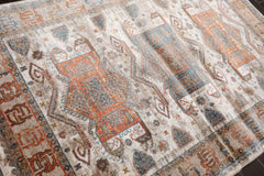 5x7 Beige, Tan, Teal Color Machine Made All-Over 100% Polypropylene Transitional Oriental Rug