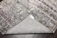 5x7 Gray, Brown, Purple Color Machine Made All-Over 100% Polypropylene Transitional Oriental Rug