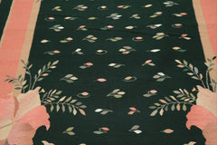 6x9 Green, Pink, Beige Color Hand Woven Durry Kilim Wool Traditional Oriental Rug