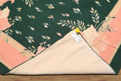 6x9 Green, Pink, Beige Color Hand Woven Durry Kilim Wool Traditional Oriental Rug