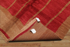 6x9 Red, Tan, Color Hand Knotted All-Over 100% Wool Contemporary Oriental Rug