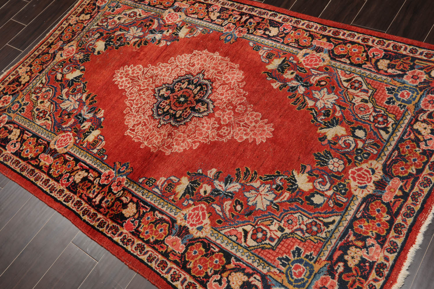 4x6 Multicolored, Charcoal, Blue Color Hand Knotted Persian 100% Wool 12989 Oriental Rug