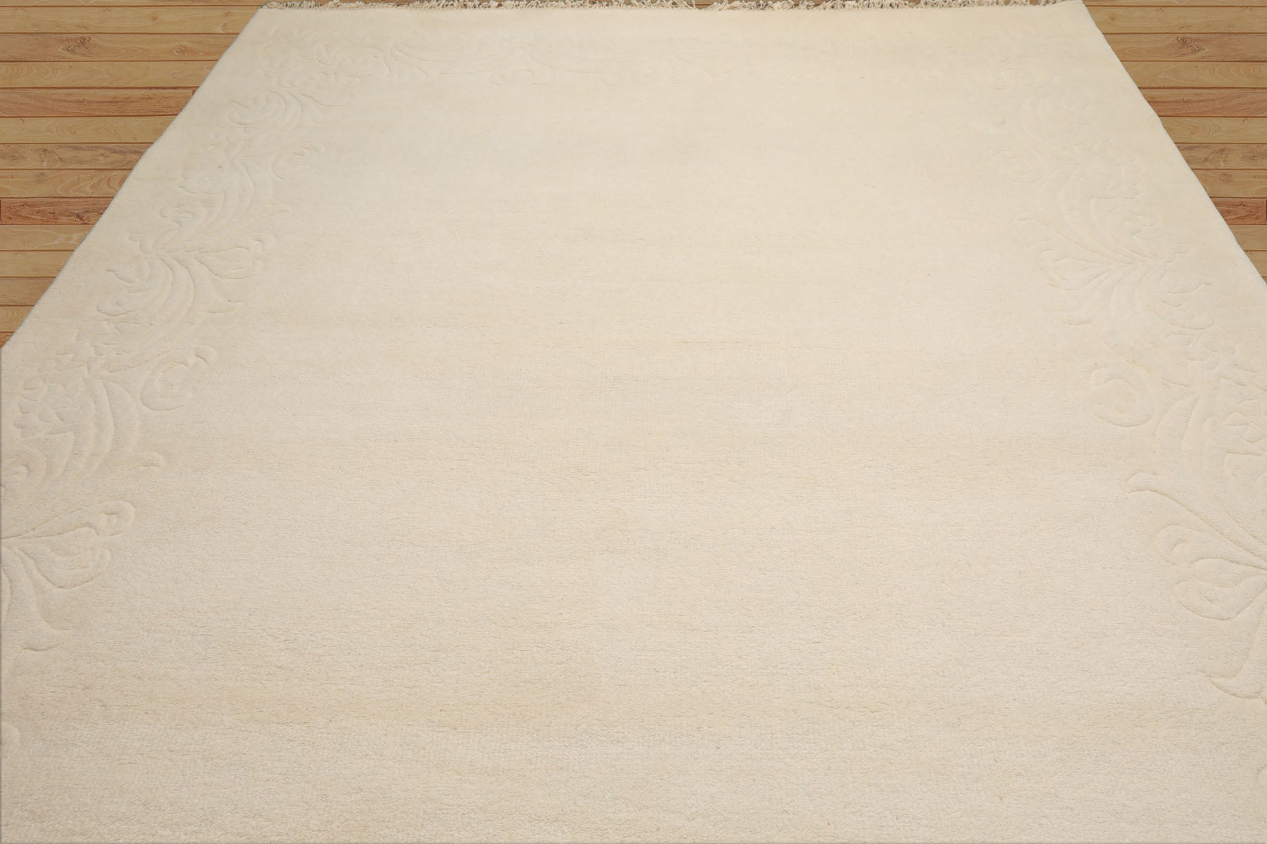 8x10 Ivory, , Color Hand Knotted French Aubusson Savonnerie Wool Traditional  Oriental Rug