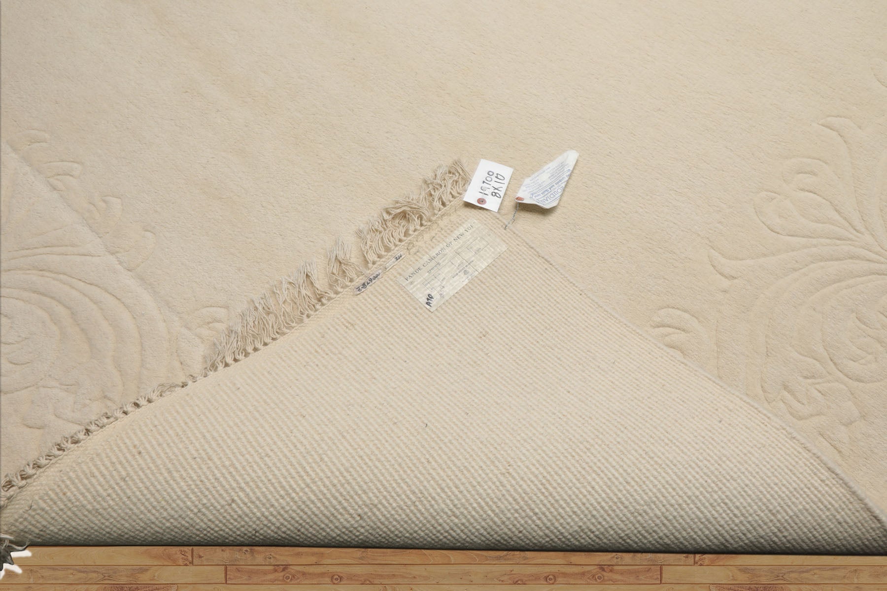 8x10 Ivory, , Color Hand Knotted French Aubusson Savonnerie Wool Traditional  Oriental Rug