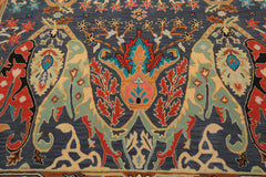 Blue, Caramel Multi Size Hand Tufted Boho Arts & Crafts Plush Pile Rug Wool Oriental Area Rug
