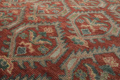 9x12 Rose, Slate, Taupe Color Hand Knotted Oushak Wool Transitional Oriental Rug