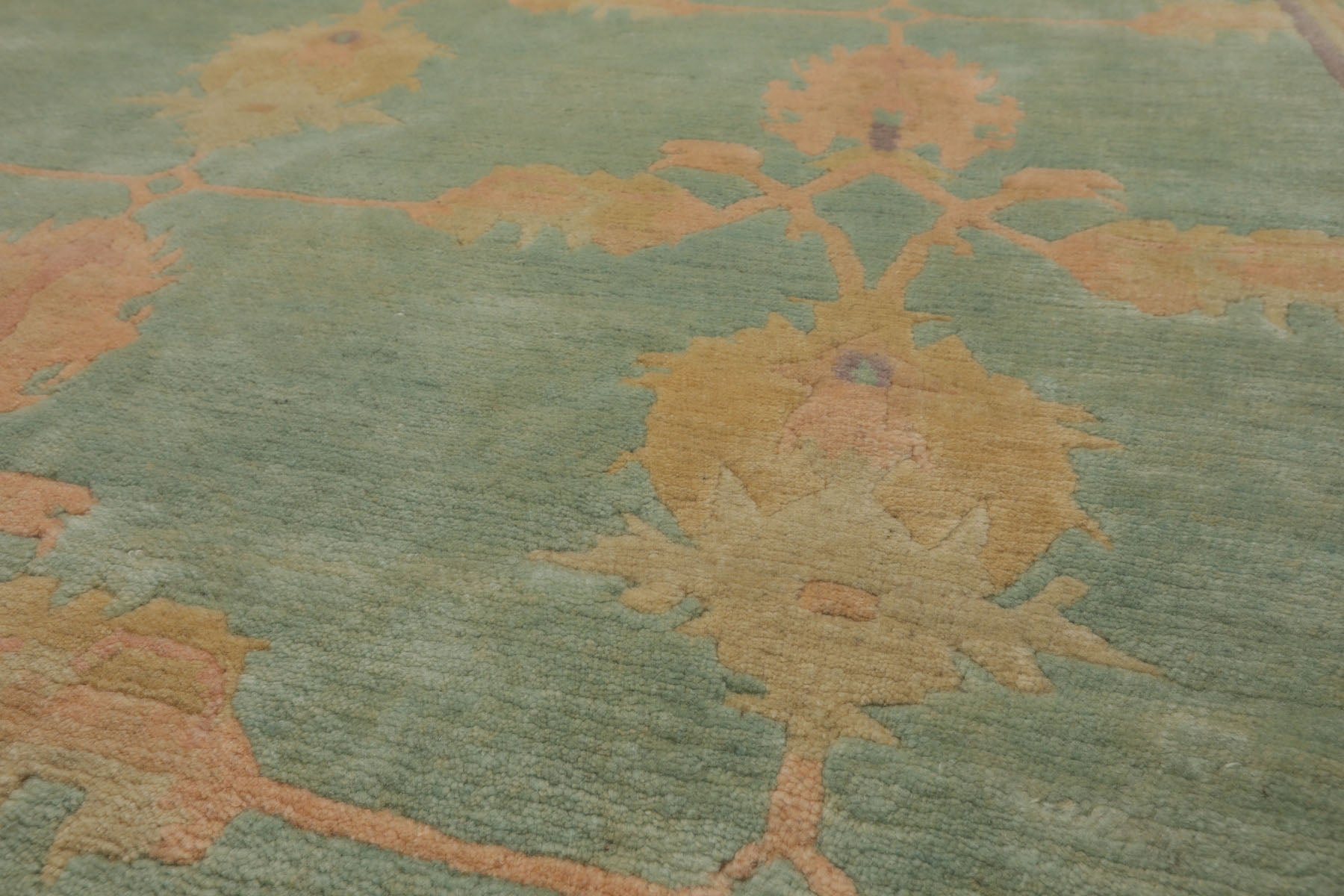 8x10 Aqua, Rose, Lavender Color Hand Knotted Tibetan Wool Arts & Crafts  Oriental Rug