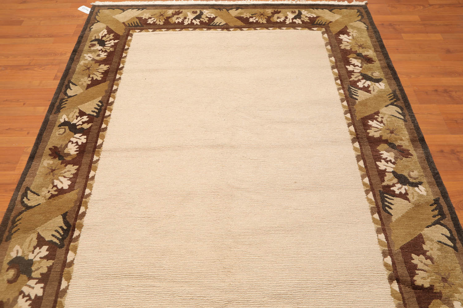 5x7 Beige, Brown, Charcoal Color Hand Knotted All-Over 100% Wool Traditional-Persian/Oriental Oriental Rug