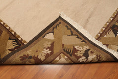 5x7 Beige, Brown, Charcoal Color Hand Knotted All-Over 100% Wool Traditional-Persian/Oriental Oriental Rug