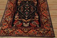 4x6 Navy, Gold, Burgundy Color Hand Knotted Turkish Oushak Wool Arts & Crafts Oriental Rug
