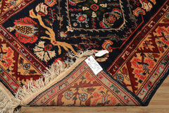 4x6 Navy, Gold, Burgundy Color Hand Knotted Turkish Oushak Wool Arts & Crafts Oriental Rug