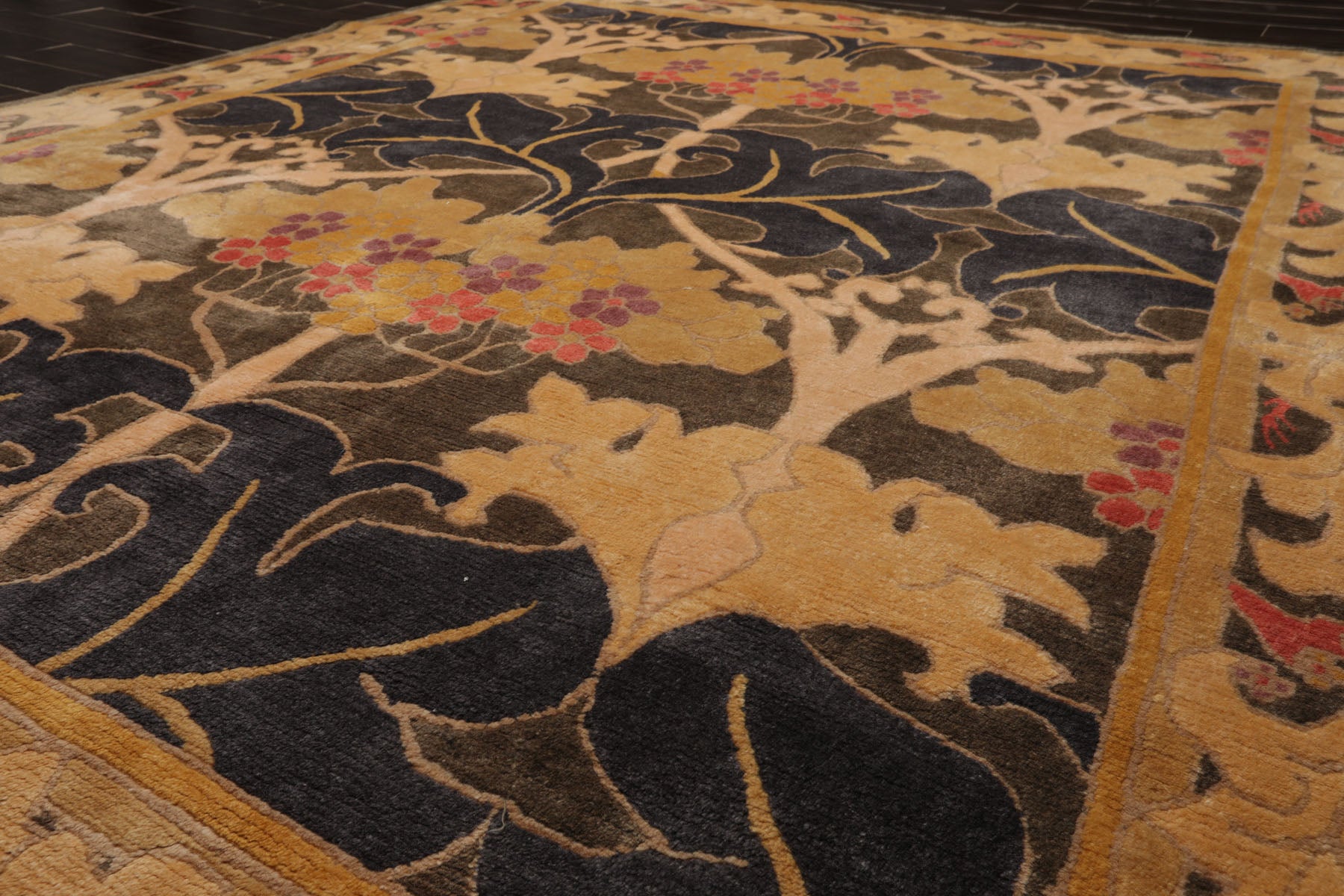 8x10 Gray, Beige, Gold Color Hand Knotted Tibetan Wool Arts & Crafts Oriental Rug