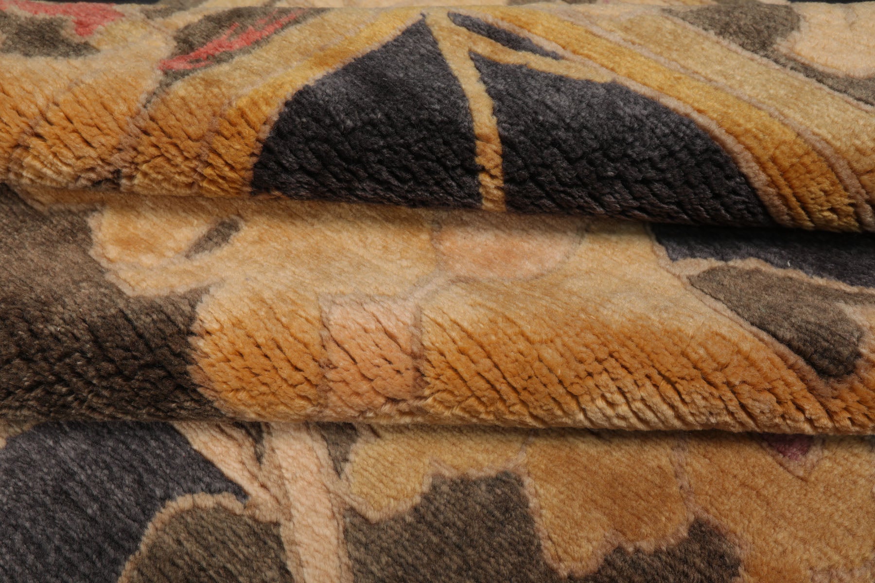 8x10 Gray, Beige, Gold Color Hand Knotted Tibetan Wool Arts & Crafts Oriental Rug