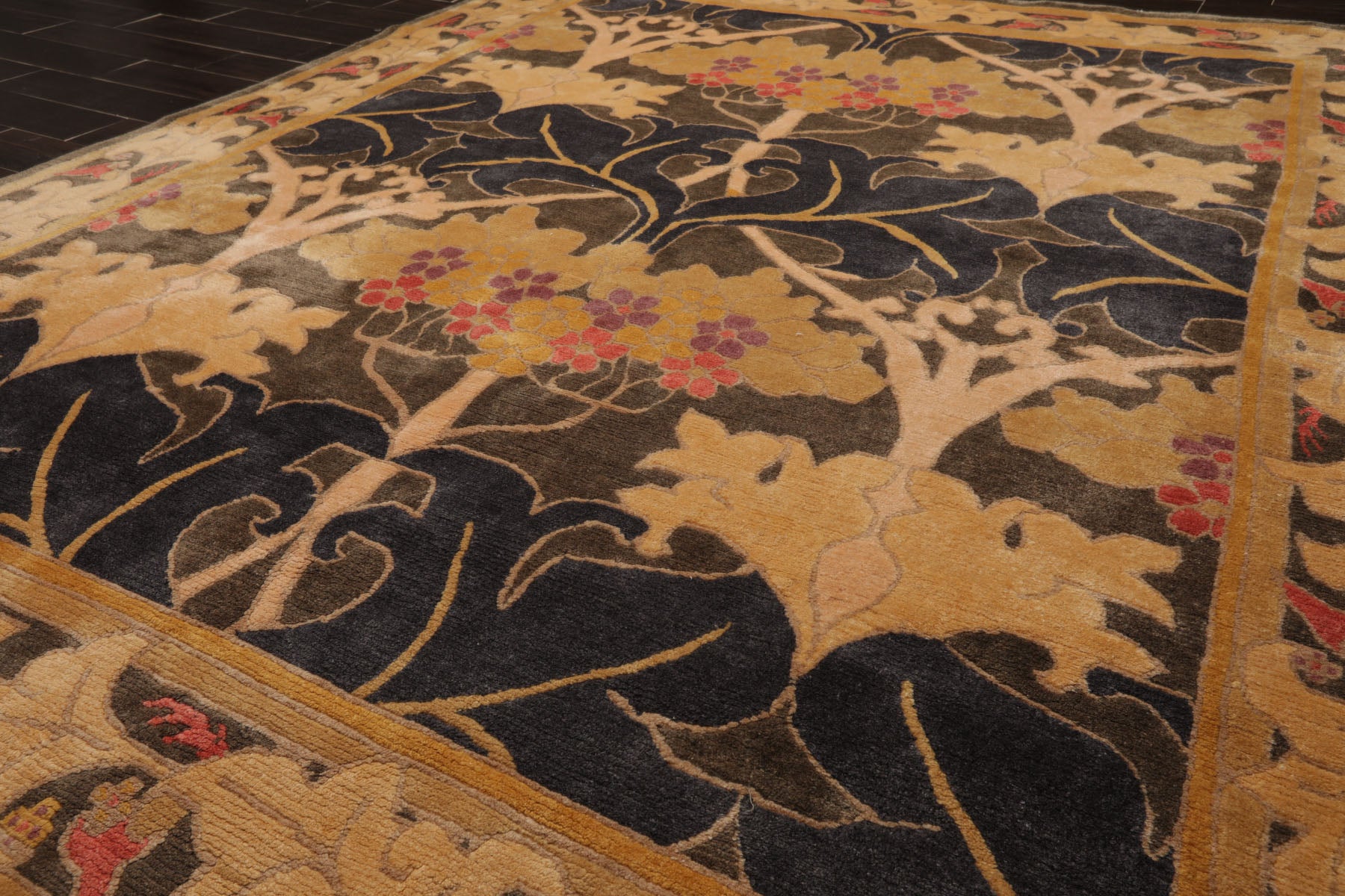8x10 Gray, Beige, Gold Color Hand Knotted Tibetan Wool Arts & Crafts Oriental Rug