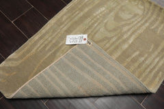 2x3 Gray, Green, Color Hand Knotted All-Over Wool & Silk Modern Oriental Rug