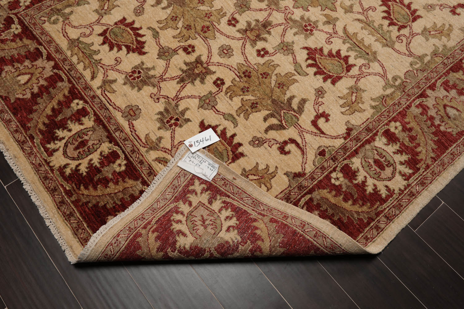 6x9 Beige, Rust, Sage Color Hand Knotted All-Over 100% Wool Arts And Crafts Oriental Rug