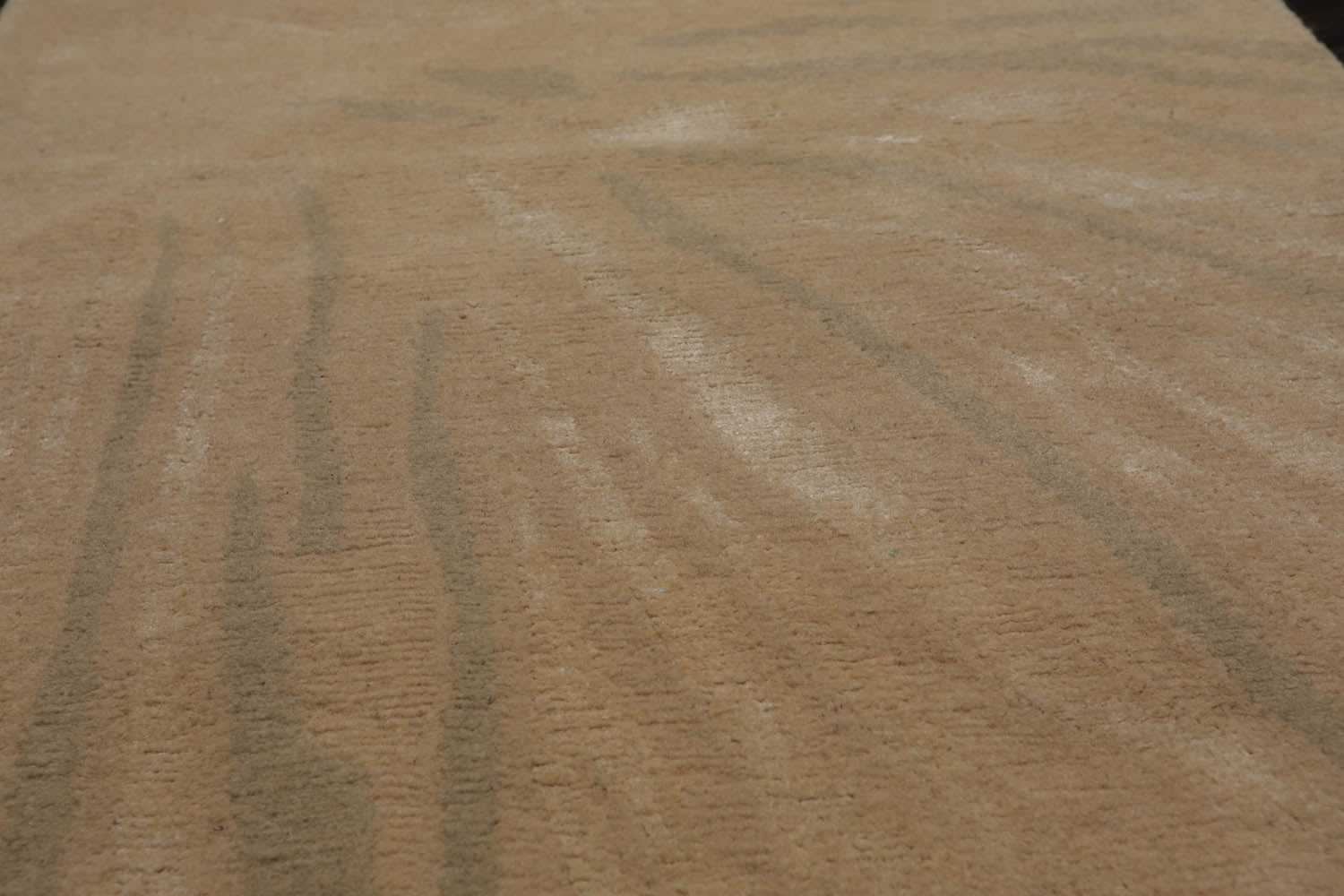 2x3 Beige, Gray, Color Hand Knotted All-Over Wool & Silk Modern Oriental Rug