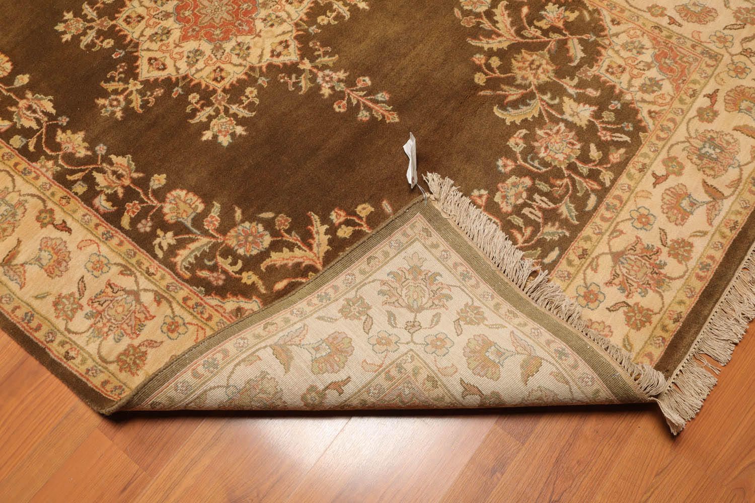 5x7 Mocha, Gold, Rust Color Hand Knotted All-Over 100% Wool Traditional-Persian/Oriental Oriental Rug