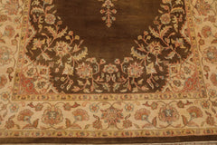 5x7 Mocha, Gold, Rust Color Hand Knotted All-Over 100% Wool Traditional-Persian/Oriental Oriental Rug