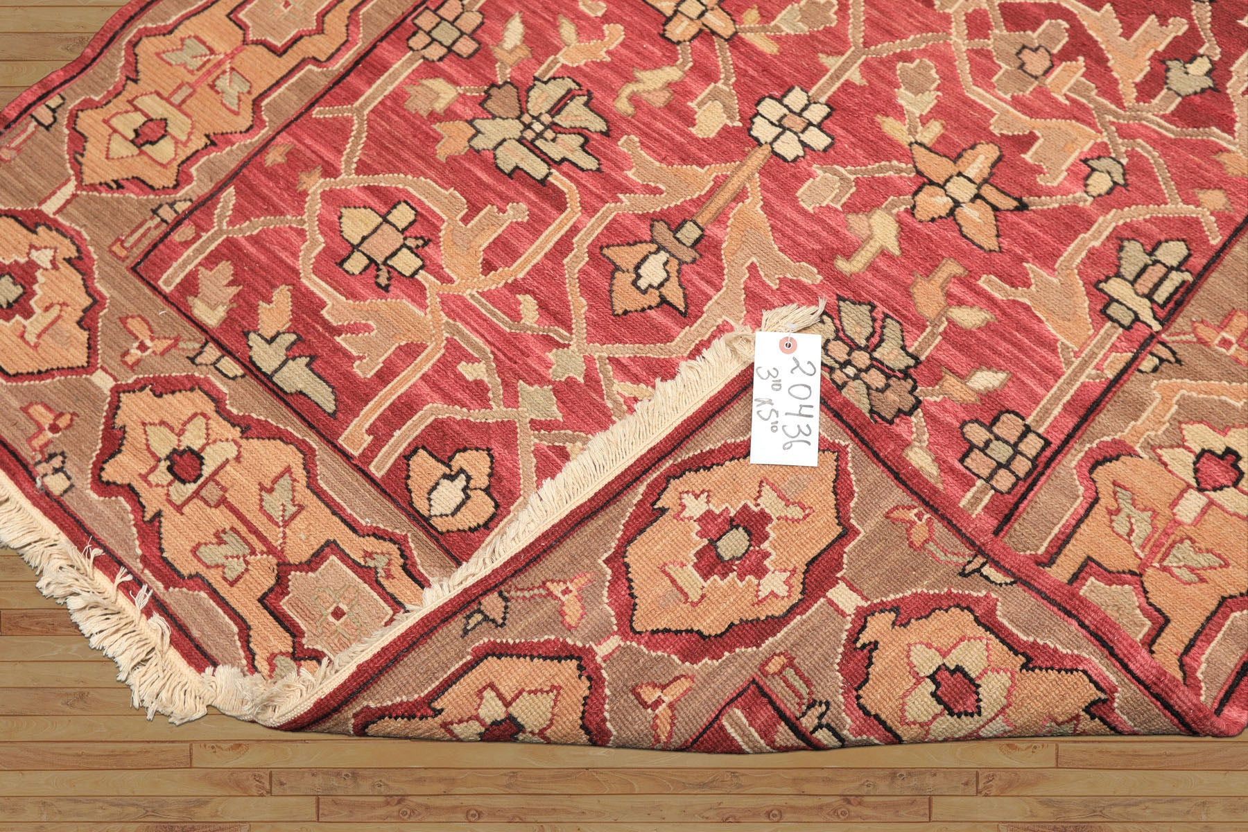 4x6 Rose, Tan, Ivory Color Hand Knotted Nourison Nourmak Soumak Wool Transitional Oriental Rug