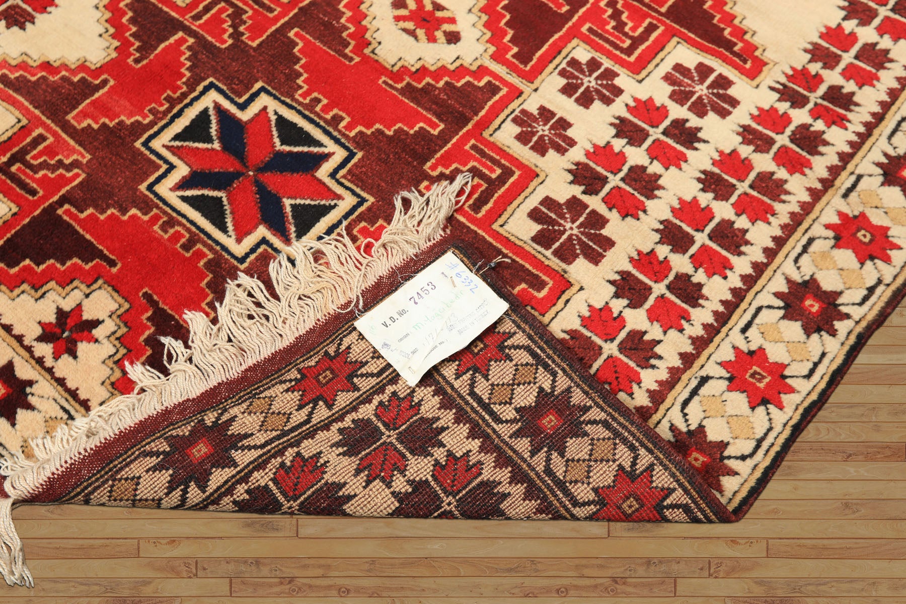 4x6 Ivory, Red, Maroon Color Hand Knotted Turkish Kula Wool Traditional Oriental Rug