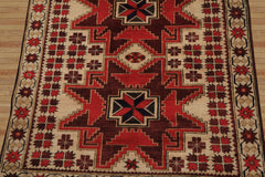 4x6 Ivory, Red, Maroon Color Hand Knotted Turkish Kula Wool Traditional Oriental Rug