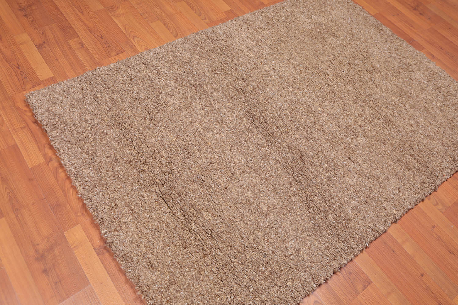 4x6 Tan, , Color Hand Knotted All-Over 100% Wool Contemporary Oriental Rug