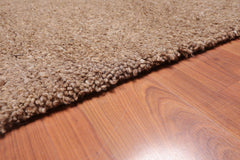 4x6 Tan, , Color Hand Knotted All-Over 100% Wool Contemporary Oriental Rug