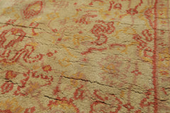 4x6 Mint, Gold, Rose Color Hand Knotted Indo Oushak Wool Traditional Oriental Rug