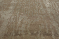 2x3 Tone on Tone Gray, , Color Hand Knotted All-Over Wool & Silk Modern Oriental Rug