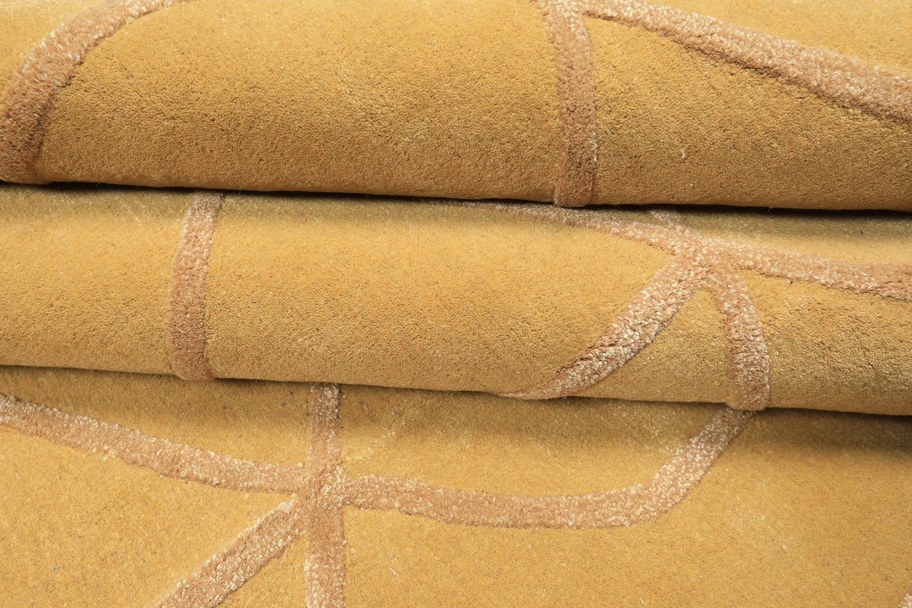 9x13 Gold, Tan, Color Hand Tufted  Wool & Viscose Modern Oriental Rug