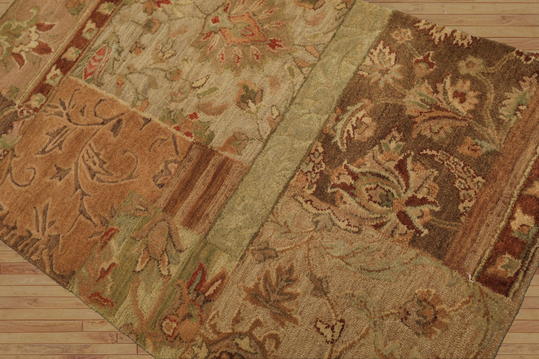 3x5 Beige, Rust, Brown Color Hand Tufted  Wool Transitional Oriental Rug